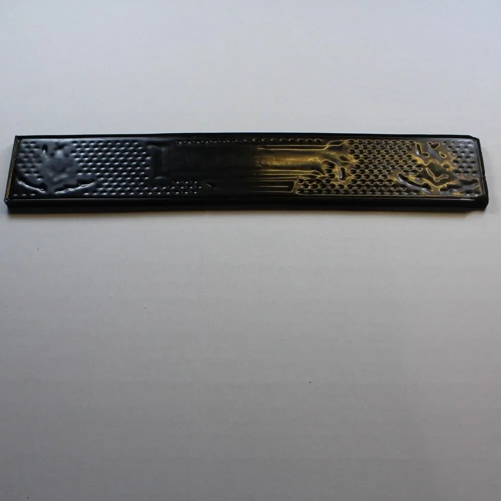Pendleton Whisky Bar Mat Black Rubber Spill Rail Pour Runner 21x3.5 Let'er Buck
